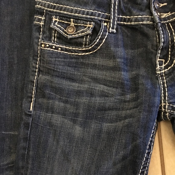 Vigors Distressed Bootcut Jeans Junior Size 5 - Picture 5 of 7